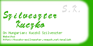 szilveszter kuczko business card