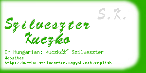 szilveszter kuczko business card